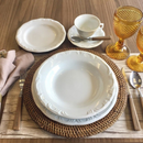 Jogo Aparelho Jantar  Relevo Chá Café - SERVE ATÉ 6 PESSOAS [+ BRINDE - KIT 6 TAÇAS]