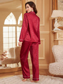 [Leve 2 Pague 1] Pijama Feminino Jacquard (Maciez que aquece) + BRINDE: 1 Pantufa Nuvem Antiaderente