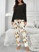 [Leve 2 Pague 1] Pijama Feminino Jardim de Neve (Aconchego leve contra o frio) + BRINDE: 1 Pantufa Antifrío + estilo para usar em casa