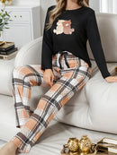 Leve 2 Pague 1] Pijama Feminino Ursinho do Inverno (Proteção e conforto térmico) + BRINDE: 1 Pantufa Antifrío + estilo para usar em casa